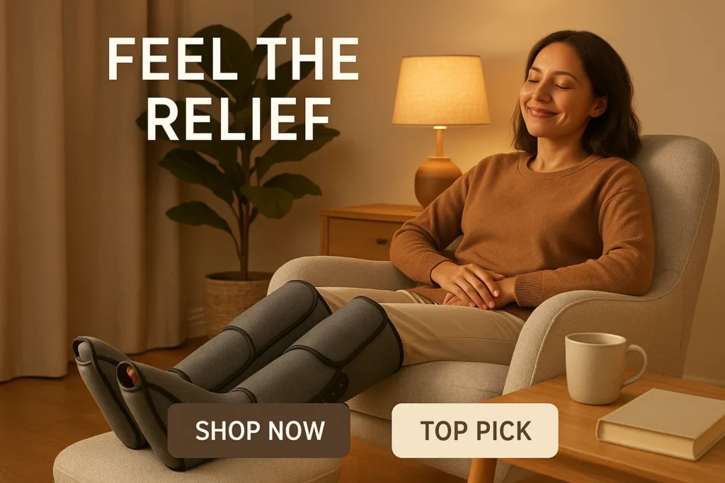 Leg massager for circulation and pain relief