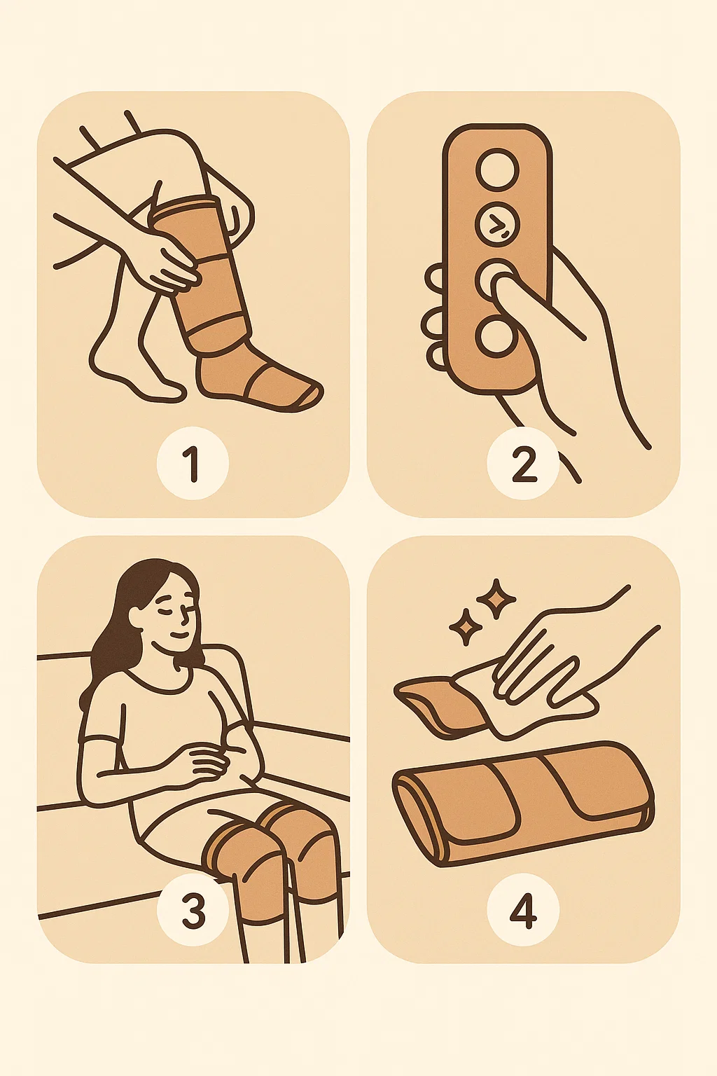 Leg massager for circulation and pain relief